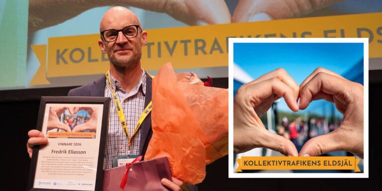 Eldsjäl 2026 - Fredrik Eliasson är Kollektivtrafikens Eldsjäl 2026